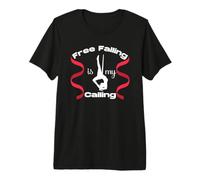 Elegant Aerial Silks and Free Falling Design Premium T-Shirt