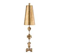 Table Lamp Gold Leaf Silhouettes Gold Cone Shade. Aged Gold LED E27 60W