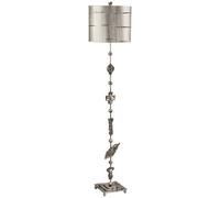 Floor Lamp Silver Leaf Silhouettes Aged Silver LED E27 100W