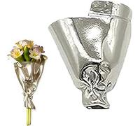 Elegant Alloy Floral Brooch Artful Mini Flower Vase Brooch Wearable Flowers Bouquets Clip DIY Lapel Pins Insert Fresh or Dried