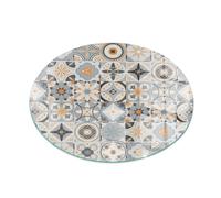 Elegant and Durable Glass Hearth Protector Mosaic Patterns in Tile Shapes 80 cm