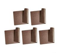 Elegant and Functional Leather Placemats Set of 5 Washable Table Mats for Homes (Dark brown)