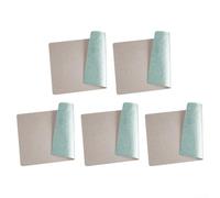 Elegant and Functional Leather Placemats Set of 5 Washable Table Mats for Homes (Light grey and blue)