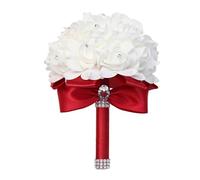 Elegant And Romantic Wedding Bouquet For Stylish And Attracting Ceremony More Color Bridesmaid Bouquet PE Bridal Bouquet Wine Red Ribbon