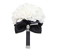 Elegant And Romantic Wedding Bouquet For Stylish And Attracting Ceremony More Color Bridesmaid Bouquet PE Bridal Bouquet Black Ribbon