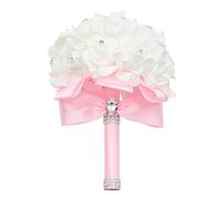 Elegant And Romantic Wedding Bouquet For Stylish And Attracting Ceremony More Color Bridesmaid Bouquet PE Bridal Bouquet Pink Ribbon