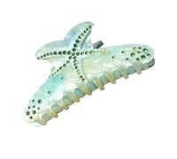 Elegant And Starfishes Theme Hair Clip Rhinestones Embellished Design Premium Acrylic Accessory Large Capacity Grip For Prom Event Acrylic Hair Clip