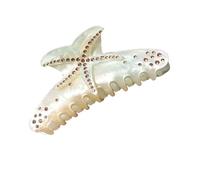Elegant and Starfishes Theme Hair Clip Rhinestones Embellished Design Premium Acrylic Accessory Large Capacity Grip for Prom Event Starfishes Shaped Clip