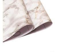 Elegant and Waterproof Marble Wallpaper for Kitchen, 40cm x 10m, Easy Installation with Self Design for Humid Spaces (amber brown)