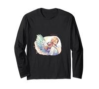 Elegant Angel Pastel Wings Heavenly Spiritual Art Long Sleeve T-Shirt