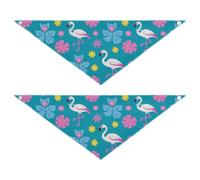 Elegant Animal Flamingo Flower Peach cute dog bandanas Adjustable Dog Breed Bib Cute Pet Holiday Accessories Decor for Dogs Cats L