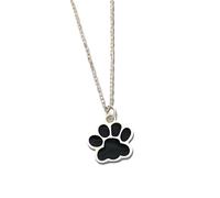 Elegant Animal Paw Print Necklace - Chic Gift for Pet Lovers, Simple Unplated Design - Christmas, Birthday Gift, Adjustable, Stainless Steel, No Gemstone