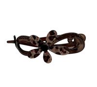Elegant Animal Print Acrylic Twist Hair Lip Secures Slip Hair Grip Women Girls Daily Styling Accessories Leopard Print Clips