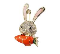 Elegant Anime Inspired Rabbits Brooch Handmade Alloy Lapel Pin Jewelry For Friend Family Lovers Lovely Animal Jewelry Pin