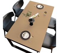 Elegant Apricot Nonslip Leather Tablecloth - Easy to Clean 90 x 250 cm Stylish Dining Desk & Coffee Table Cover Perfect for Modern Home Decor & Interior Design