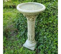 Elegant Arcadian style Stone Cast Birdbath