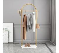 Elegant Arched Coat Rack with Marble Base Durable Metal Design for Home or Store Perfect for Coats Dresses Shirts and Sweaters - Stylish & Functional Storage Solution