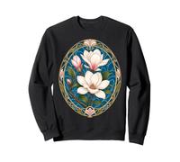Elegant Art Nouveau Magnolia Floral Bloom Design Sweatshirt