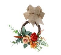 Elegant Artificial Floral Wreath Rattan Rings Wall Decors For Home Bedroom Cafes Wedding Indoors Outdoor Decoration Long Time Color Wreath