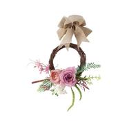Elegant Artificial Floral Wreath Rattan Rings Wall Decors For Home Bedroom Cafes Wedding Indoors Outdoor Decoration Long Time Color Wreath