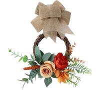 Elegant Artificial Floral Wreath Rattan Rings Wall Decors For Home Bedroom Cafes Wedding Indoors Outdoor Decoration Silk Flower Home Decors