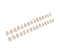 Elegant Artificial Nails 3D Floral Decoration False Short Almond Press on for Sophisticated Look 30Pcs Acrylic