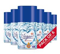 Elegant Automatic Spray - Fragrance: FRESH Water - 6-Pack - Size: 300ML| Air Freshener Spray REFILLS| Odour Neutraliser for Bathroom, Offices & Home| Perfumed Spray For Dispenser, ESSENTIAL OILS