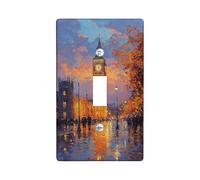 Elegant Autumn Sunset Light Switch Cover Plate, Warm Colorful Leaves Inspired by Fall, Decorative Wall Plates for Home Accents Single Toggle