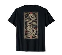 Elegant back print Ying and Yang chinese bonsai dragon T-Shirt