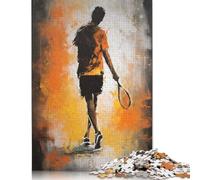 Elegant Badminton Player Puzzle 1000 Pieces Jigsaws Wood Puzzles Jigsaw Puzzles for Adults Educational Game Challenge Toy 1000pcs (75x50cm)