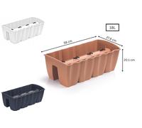 Elegant Balcony Flowerpot Bridge for Railings Indoor Outdoor 3 Colours 7L - 18L