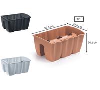 Prosper Plast DCRO400-S449 39.3 x 27.8 x 20.1 cm Crown Flowerpot - White