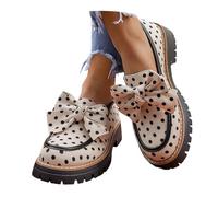 Elegant Ballet Style Pattern Loafers for Women Featuring Classic Charm and Subtle Design (b-White, 6)