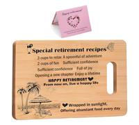 Elegant Bamboo Cutting Board & Serving Tray Set - Thoughtful Retirement Gift for Women & Men - Premium Chopping Board for Meat, Cheese, Bread - Teacher Nurse Retirement Present - 31x22cm