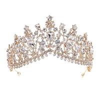 Elegant Baroque Bridal Headdress Rhinestone Female Bridal Headband Wedding Hair Accessories Gold White Diamond Colour Name:Red