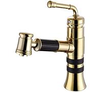 Elegant Basin Mixer Tap - Dual Mode Hot & Cold Kitchen Sink Faucet with Multi-Function Pull-Out Sprayer - Stylish Single-Handle Design for Bathroom & Kitchen