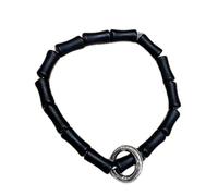 Elegant Beaded Black Stone Chain National Style Elegant Beaded Bracelet for Women Ancient Charm