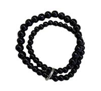 Elegant Beaded Black Stone Chain National Style Elegant Beaded Bracelet for Women Ancient Charm