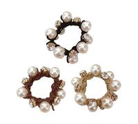 Elegant Beaded Hair Ties Women Stretch Bands For Women 3 Colors Accessories For Daily Styling Imitation Pearls Hair Bands Stretchy