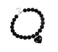 Elegant Beaded Large Heart Necklace Symbolizing Forever Love And Sophistication For Fashion Forward Women Fashion Jewelry