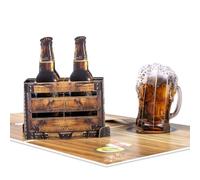 Elegant Beer Bottle And Mug Popping Up Greeting Card For Celebrating Birthdays And Father's Day Retirement Cards Greeting Card For Men