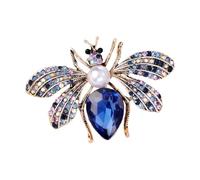 Elegant Bees Brooch Decorated with Sparkling Diamonds Stylish Fashion Statement Clothing Accessory for Women Rhinestones Brooch
