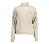 Elegant Beige Turtleneck Jumper with Embroidery - female - U.S. Polo Assn. - Turtlenecks - Beige - XL - Knitwear XL