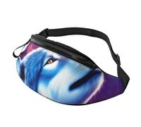 Elegant Belt Bag Space Planet Wolf Art Bumbags Fashion Travel Pack for Outdoors Activities Men 14X35Cm
