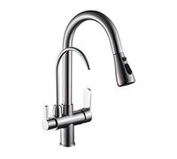 Elegant Black 3 Way Kitchen Faucet with Hot & Cold Water 3 Modes Perfect for Home and Kitchen Compatible with Reverse Osmosis System Durable and Stylish Design