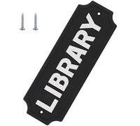 Elegant Black and White Library Notice Sign Sturdy Materials for Home Garden and Club Wall Gardeners Sign