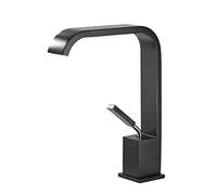 Elegant Black and White Waterfall Chandelier Faucet - Modern Brass Bathroom Sink Tap for Hot and Cold Water, Luxurious Home Décor Upgrade