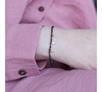 Elegant Black Beaded Nazar mangalsutra Dangle Zircon Bracelet The Colourful Aura Black 8