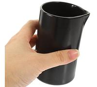 Elegant Black Ceramic Milk Pitcher - Mini Creamer Jug with Ergonomic Handle for Serving Milk Cream Sauces Ideal for Home Restaurants Bars and Parties