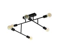 Pendant Ceiling Light Colour Black Chrome Criss Cross Design Bulb E27 6x40W